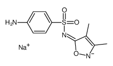 sodium N-(3,4-dimethylisoxazol-5-yl)sulphanilamidate结构式
