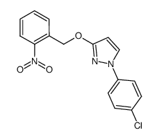 1-(4-Chlorophenyl)-3-[(2-nitrophenyl)methoxy]-1H-pyrazole结构式