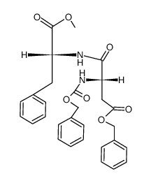N-Benzyloxycarbonyl-β-O-benzyl-Asp-D-Phe-methylester Structure