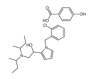 1-(α-N-o-Chlorbenzyl-pyrryl)-2-di-se.-butylamino-ethanol-p-hydroxybenzoat Structure