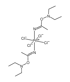 trans-[PtCl4(NH=(Me)C-ONEt2)2]结构式