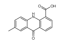 7-methyl-9-oxoacridan-4-carboxylic acid结构式