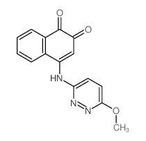 1,2-Naphthalenedione,4-[(6-methoxy-3-pyridazinyl)amino]-结构式