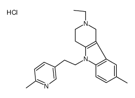 2-ethyl-8-methyl-5-[2-(6-methylpyridin-3-yl)ethyl]-3,4-dihydro-1H-pyrido[4,3-b]indole,hydrochloride Structure