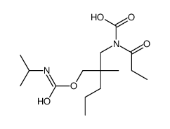 [2-methyl-2-(propan-2-ylcarbamoyloxymethyl)pentyl]-propanoylcarbamic acid Structure