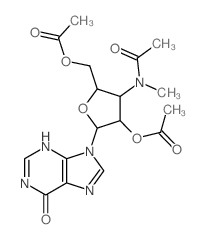 Inosine,3'-deoxy-3'-(N-methylacetamido)-, 2',5'-diacetate (8CI) structure