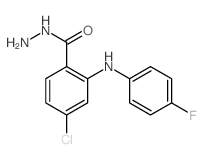 Benzoicacid, 4-chloro-2-[(4-fluorophenyl)amino]-, hydrazide结构式