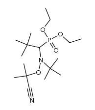 2-methyl-2-[N-tert-butyl-N-(1-diethoxyphosphoryl-2,2-dimethylpropyl)aminoxy]propionitrile结构式