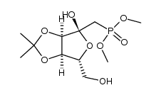 (-)-1-deoxy-1-(dimethylphosphono)-3,4-O-isopropylidene-D-ribo-hexofuranose结构式