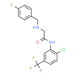 N-[2-CHLORO-5-(TRIFLUOROMETHYL)PHENYL]-2-[(4-FLUOROBENZYL)AMINO]ACETAMIDE Structure