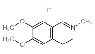 Isoquinolinium,3,4-dihydro-6,7-dimethoxy-2-methyl-, iodide (1:1) Structure