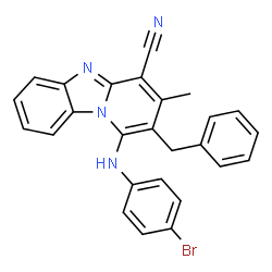 2-benzyl-1-[(4-bromophenyl)amino]-3-methylpyrido[1,2-a]benzimidazole-4-carbonitrile picture