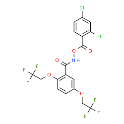 N-[(2,4-DICHLOROBENZOYL)OXY]-2,5-BIS(2,2,2-TRIFLUOROETHOXY)BENZENECARBOXAMIDE Structure