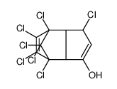 1,4,5,6,7,8,8-Heptachloro-3a,4,7,7a-tetrahydro-4,7-methano-1H-inden-3-ol结构式