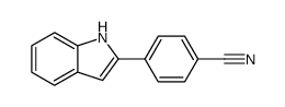 4-(1H-indol-2-yl)benzonitrile结构式