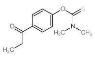 N,N-dimethyl-1-(4-propanoylphenoxy)methanethioamide structure