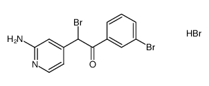 2-(2-amino-pyridin-4-yl)-2-bromo-1-(3-bromophenyl)ethanone hydrobromide Structure