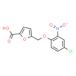 5-(4-CHLORO-2-NITRO-PHENOXYMETHYL)-FURAN-2-CARBOXYLIC ACID结构式