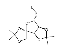 6-deoxy-6-iodo-1,2:3,4-di-O-isopropylidene-D-psicofuranose Structure