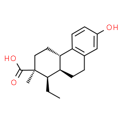 [1R,(+)]-1β-Ethyl-1,2,3,4,4aβ,9,10,10aα-octahydro-7-hydroxy-2-methylphenanthrene-2β-carboxylic acid结构式