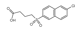 4-[(6-chloronaphthalen-2-yl)sulfonyl]butanoic acid Structure