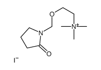 trimethyl-[2-[(2-oxopyrrolidin-1-yl)methoxy]ethyl]azanium iodide结构式