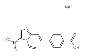 4-[(E)-2-(1-ethenyl-5-nitro-imidazol-2-yl)ethenyl]benzoic acid结构式