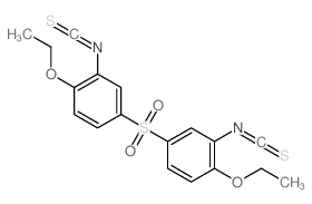 1-ethoxy-4-(4-ethoxy-3-isothiocyanato-phenyl)sulfonyl-2-isothiocyanato-benzene Structure