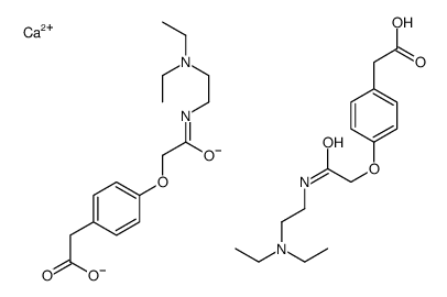 calcium,2-[4-[2-[2-(diethylamino)ethylamino]-2-oxoethoxy]phenyl]acetate结构式