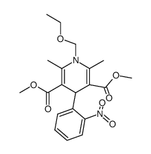 methyl 1-(ethoxymethyl)-2,6-dimethyl-4-(2'-nitrophenyl)-1,4-dihydropyridine-3,5-dicarboxylate Structure