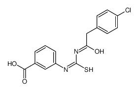 3-[[2-(4-chlorophenyl)acetyl]carbamothioylamino]benzoic acid Structure