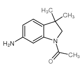 1-(6-氨基-3,3-二甲基吲哚啉-1-基)乙酮结构式