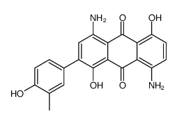 4,8-diamino-1,5-dihydroxy-2-(4-hydroxy-3-methylphenyl)anthracene-9,10-dione结构式