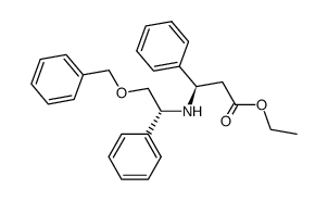 ethyl (R)-3-(((R)-2-(benzyloxy)-1-phenylethyl)amino)-3-phenylpropanoate Structure