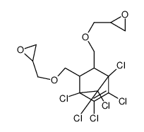 2,2'-[(1,4,5,6,7,7-hexachlorobicyclo[2.2.1]hept-5-ene-2,3-diyl)bis(methyleneoxymethylene)]bisoxirane structure