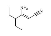 3-amino-4-ethylhex-2-enenitrile结构式