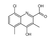8-chloro-4-hydroxy-3,5-dimethyl-quinoline-2-carboxylic acid结构式