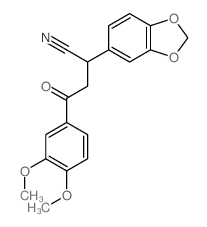 1,3-Benzodioxole-5-acetonitrile,a-[2-(3,4-dimethoxyphenyl)-2-oxoethyl]- structure