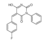 (5Z)-5-[(4-fluorophenyl)methylidene]-1-phenyl-1,3-diazinane-2,4,6-trione Structure