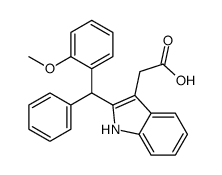 2-[2-[(2-methoxyphenyl)-phenylmethyl]-1H-indol-3-yl]acetic acid Structure