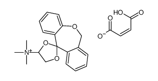 dimethyl[spiro[dibenz[b,e]oxepin-11(6H),2'-[1,3]dioxolane]-4'-methyl]ammonium maleate Structure