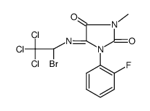 5-(1-bromo-2,2,2-trichloro-ethylimino)-1-(2-fluoro-phenyl)-3-methyl-imidazolidine-2,4-dione结构式