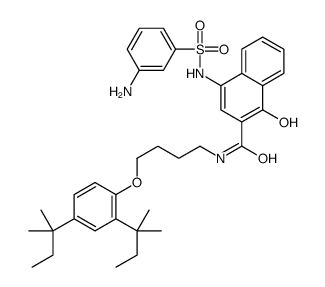 4-[[(3-Aminophenyl)sulfonyl]amino]-N-[4-[2,4-bis(1,1-dimethylpropyl)phenoxy]butyl]-1-hydroxy-2-naphthalenecarboxamide structure