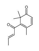 4,6,6-Trimethyl-5-[(E)-1-oxo-2-butenyl]-2,4-cyclohexadien-1-one Structure