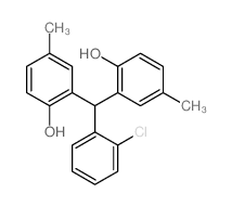 2-[(2-chlorophenyl)-(2-hydroxy-5-methyl-phenyl)methyl]-4-methyl-phenol structure