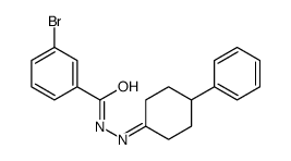 3-bromo-N-[(4-phenylcyclohexylidene)amino]benzamide Structure
