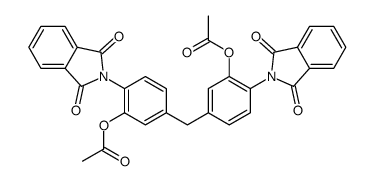 [5-[[3-acetyloxy-4-(1,3-dioxoisoindol-2-yl)phenyl]methyl]-2-(1,3-dioxoisoindol-2-yl)phenyl] acetate结构式