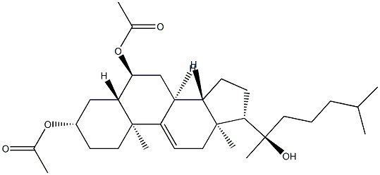 (20R)-5α-Cholest-9(11)-ene-3β,6α,20-triol 3,6-diacetate结构式