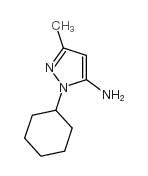 1-环己基-3-甲基-1H-吡唑-5-胺结构式