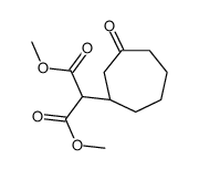 dimethyl 2-[(1S)-3-oxocycloheptyl]propanedioate结构式